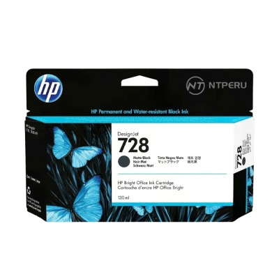 CARTUCHO DE TINTA HP 728 130ML MATTE BLACK (3WX25A) (NT18)1
