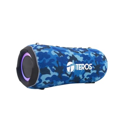 PARLANTE TEROS ULTRA TE-6046BM, BT 5.3, RGB, TWS, COLOR AZUL MILITAR CAMUFLADO (TE-6046BM)