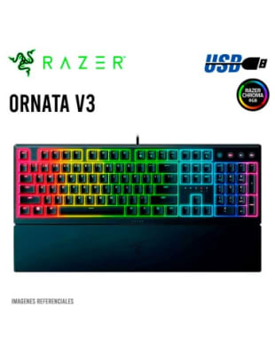 TECLADO RAZER ORNATA V3 MECHA-MEMBRANE LOW PROFILE SP CHROMA BLACK (RZ03-04461100-R311) NT8
