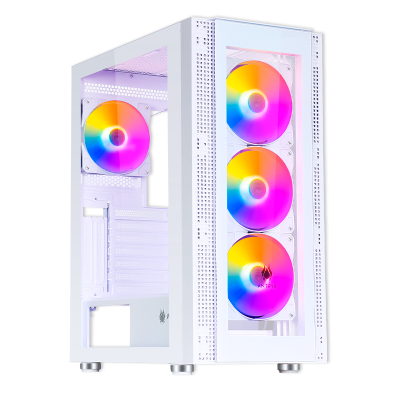 CASE ANTRYX RX-260 WHITE, USB3.0, FRGB FAN X4, VIDRIO TEMPLADO (AC-RX260WFR) (NT21)