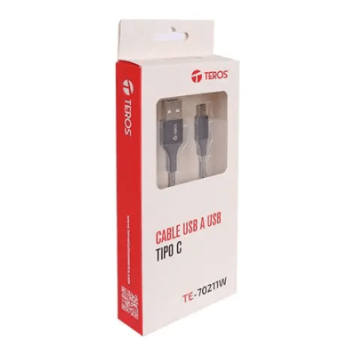 CABLE USB TEROS A-C 60W 3A GRIS TE-70211W (TE70211L) (NT4)