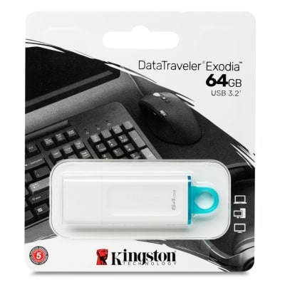 MEMORIA USB KINGSTON DATATRAVELER EXODIA 64GB, 3.2 (KC-U2G64-5R) (NT4)1