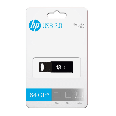 MEMORIA HP USB V212W 64GB RETRACTIL NEGRO (HPFD212B-64)