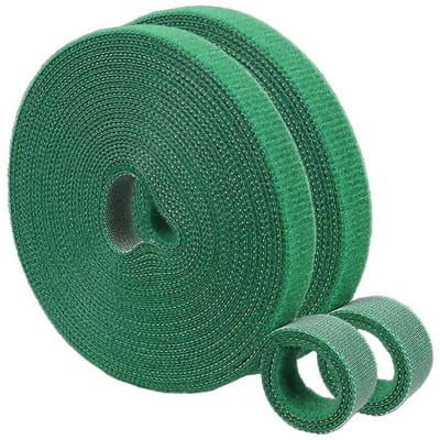 CINTA DE SUJECIÓN REUTILIZABLE TIPO VELCRO 25MTX2CM VERDE