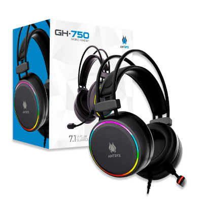 AUDIFONO C/MICROFONO ANTRYX GH-750 7.1 VIRTUAL, USB (AGH-750G7R)