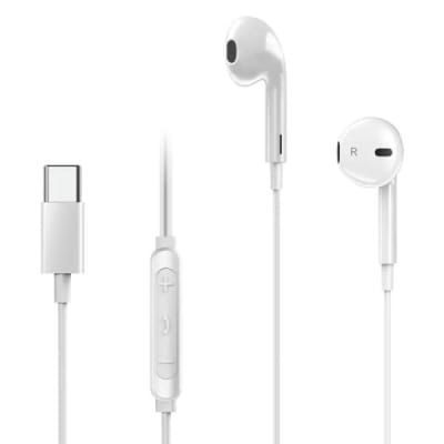 AUDIFONOS GENIUS HS-M366 IN-EAR USB-C 14.2MM CLIP GIRATORIO WHITE (31710033401) (NT8)