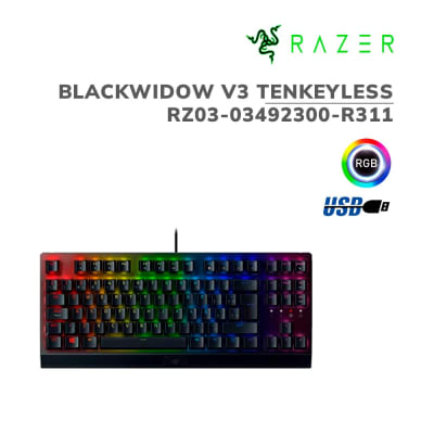 TECLADO RAZER BLACKWIDOW V3 TKL MECANICO SWITCH YELLOW SP CHROMA BLACK (RZ03-03492300-R311) NT8