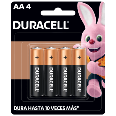PILAS DURACELL AA 1500 BLÍSTER X 4 UNIDADES (NT17)