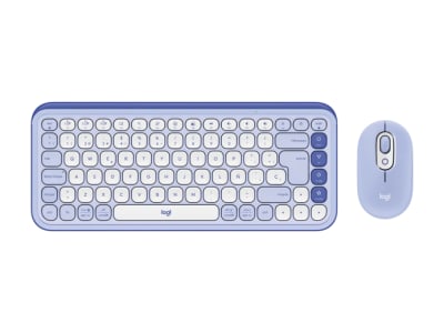TECLADO LOGITECH + MOUSE POP ICON BLUETOOTH/WIRELESS SP COPILOT LILA (920-013054) (NT8)