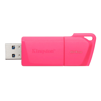 MEMORIA USB KINGSTON 64GB, 3.2 GEN 1, USB-A, ROSADO NEON (KC-U2L64-7LN)