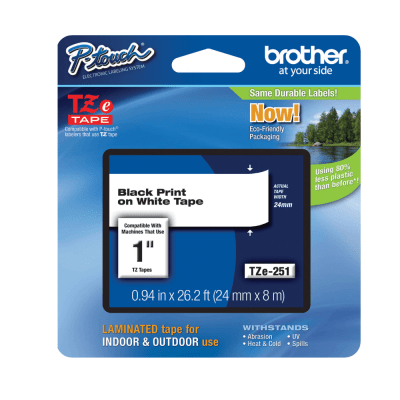 PAQUETE DE CINTA PARA ETIQUETAS BROTHER P-TOUCH TZE251 (TZE251) (NT7)