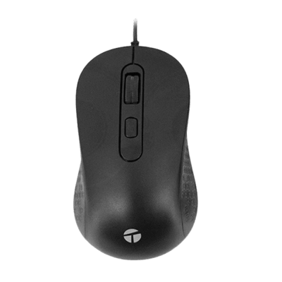 MOUSE TEROS TE-1229S, USB, 4 BOTONES, NEGRO (TE-1229S)