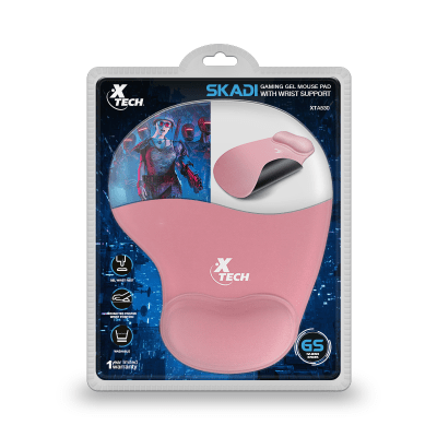 MOUSEPAD XTECH DE GEL SKADI ROSADO (XTA-530)3