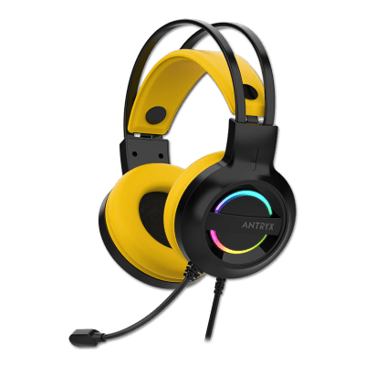 AUDIFONO C/MICROFONO ANTRYX IRIS-K YELLOW, 7.1 VIRTUAL, USB (AGH-7100KYW) (NT21)