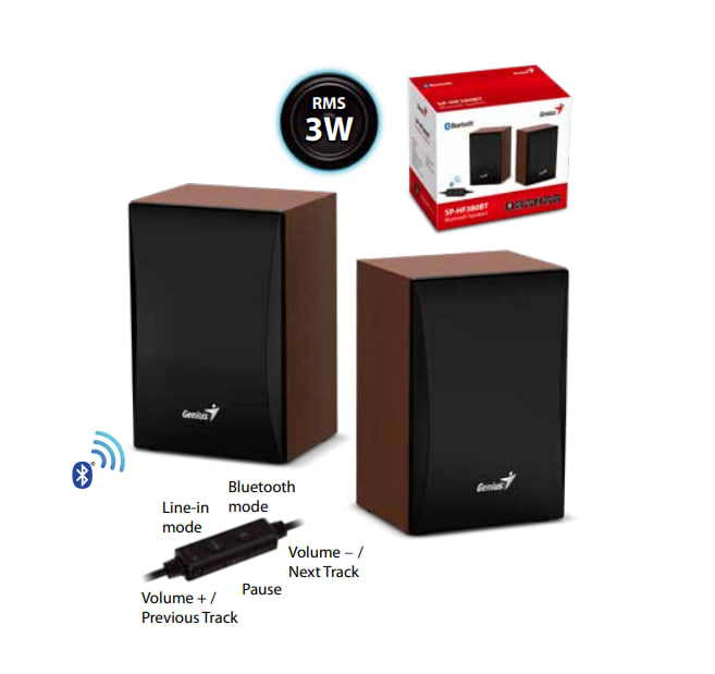 PARLANTE GENIUS SP-HF380BT USB POWER 3W WOOD (31730034400)4