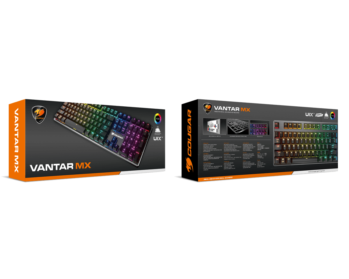 TECLADO MECÁNICO COUGAR VANTAR MX SWITCH RED(37VAMM1SB.00023