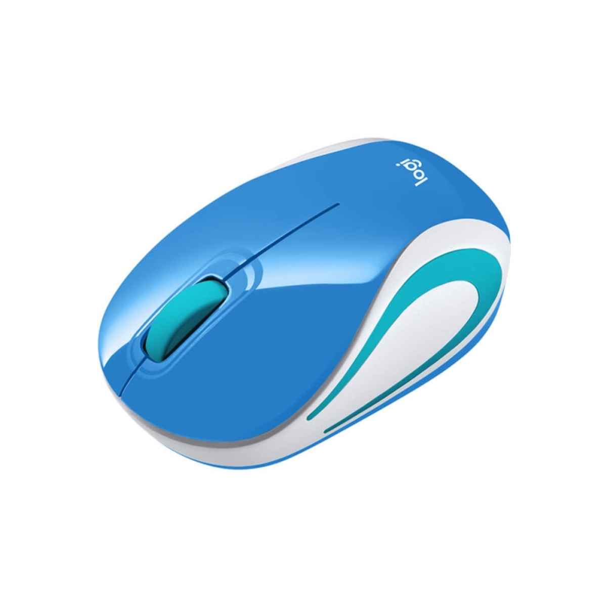 MOUSE LOGITECH MINI M187 WIRELESS BLUE (910-005360)1