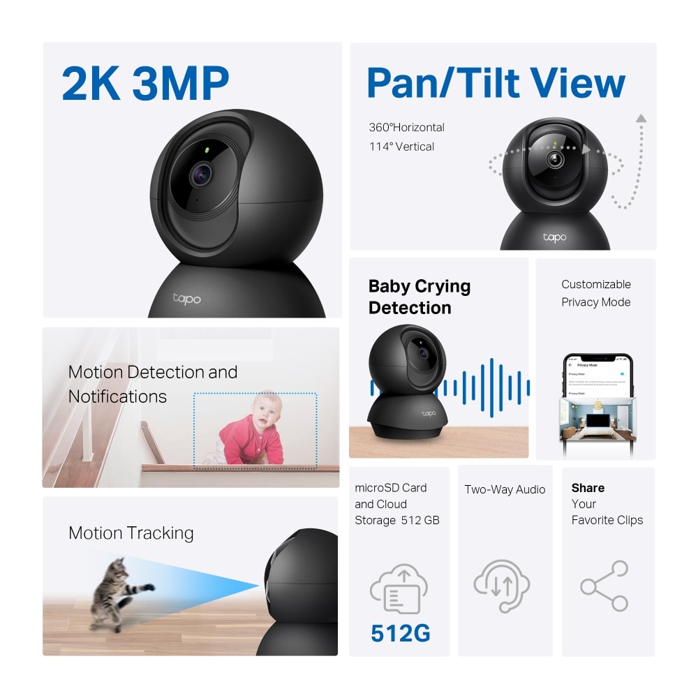 CAMARA DE SEGURIDAD TPLINK TAPO C211 WIFI 2K 3MP (1770500181)4