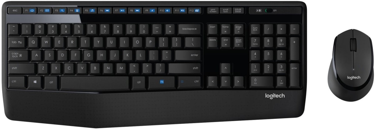 TECLADO LOGITECH + MOUSE MK345 WIRELESS USB SP BLACK (920-007820) 0