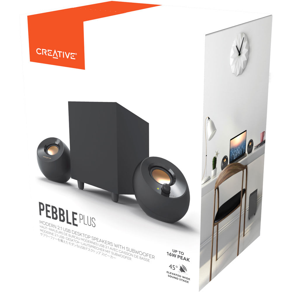 PARLANTE CREATIVE PEBBLE PLUS 2.1 USB BLACK (51MF0480AA000)4