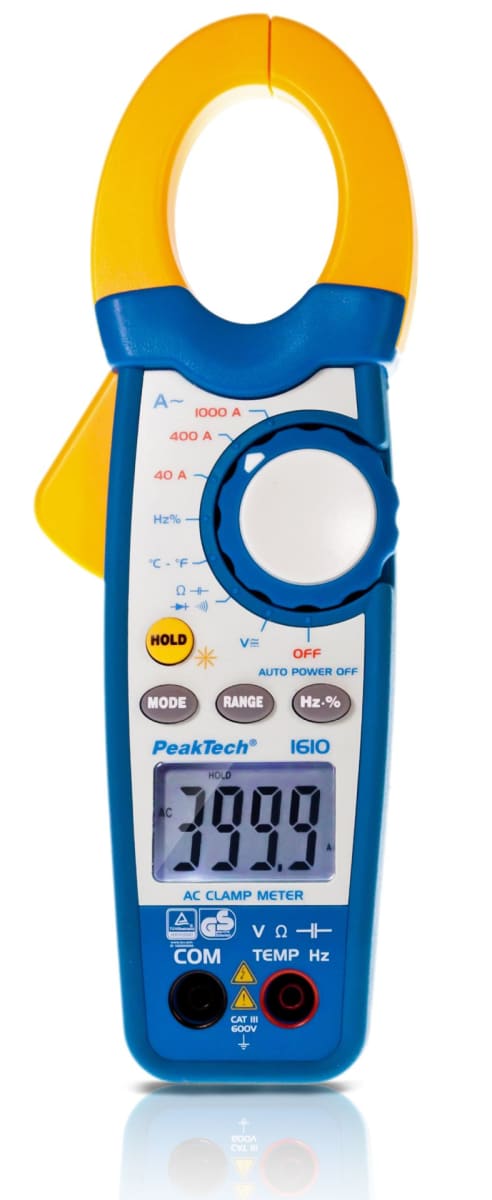 MEDIDOR DE PINZA AMPERIMETRICA PEAKTECH DIGITAL DE 3 3/4 DIGITOS, 1000 A AC (P1610)2