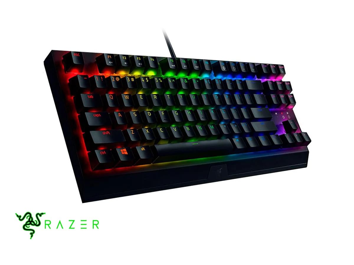 TECLADO RAZER BLACKWIDOW V3 TKL MECANICO SWITCH GREEN SP CHROMA BLACK (RZ03-03491200-R311) NT82
