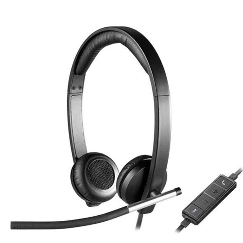 AURICULAR LOGITECH H650E STEREO CON MICROFONO BLACK USB (981-000518) (NT8) 0