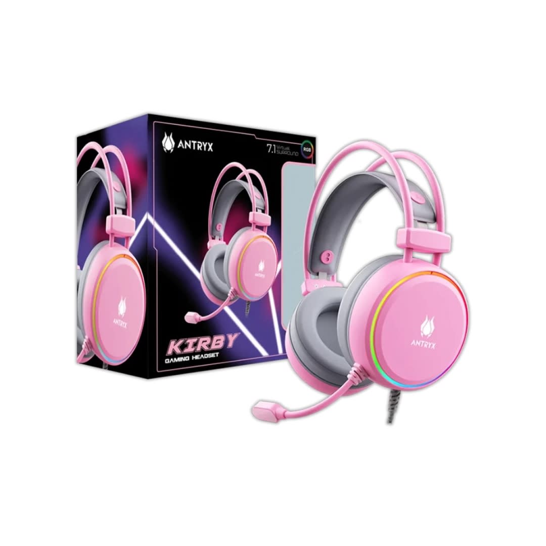 AURICULAR ANTRYX KIRBY PINK RGB 7.1 (AGH-7200PI7R) (NT50)2