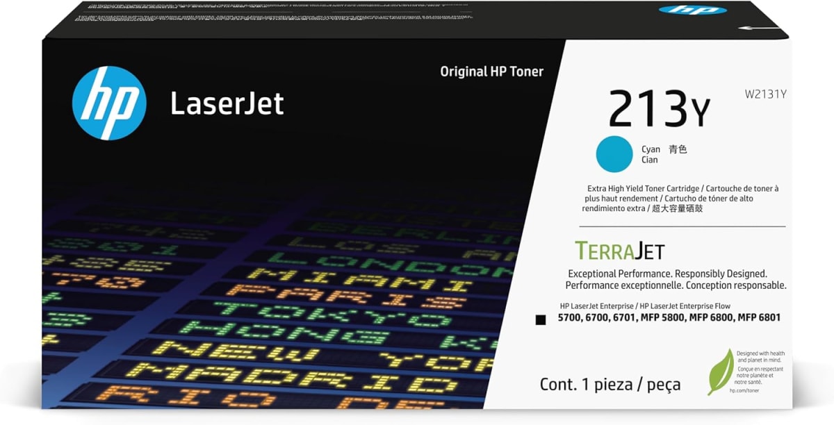 TONER HP 213Y LASERJET 5800 ENT. CYAN (W2131Y) (NT18) 0