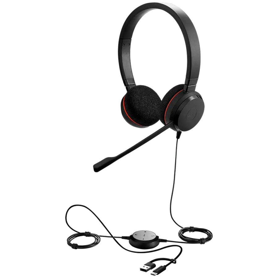 AURICULAR JABRA EVOLVE EVOLVE 20 - STEREO, UC, USB-C/A (4999-829-269)2