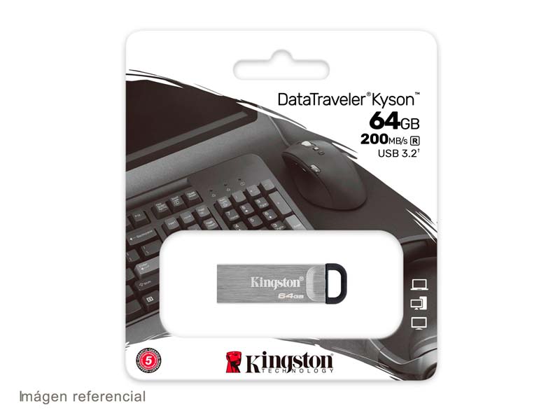 MEMORIA USB 3.2 64GB KINGSTON DATATRAVELER KYSON (DTKN/64GB) (NT4)2