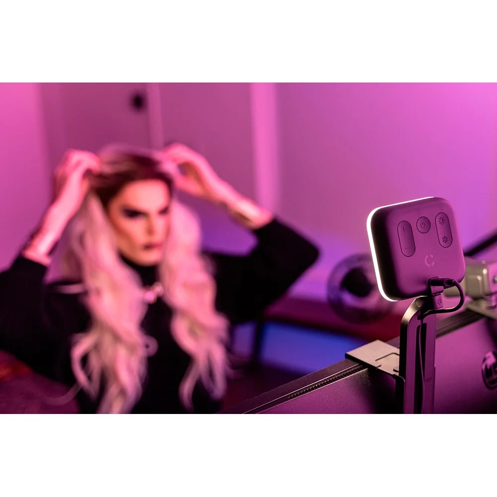 LUZ PREMIUM PARA STREAMING LOGITECH LITRA GLOW USB-A BLACK (946-000031) (NT8)1