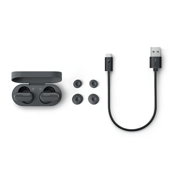 AURICULARES INALÁMBRICOS PHILIPS C/MICROF. 10M USB-C TACTIL NEGRO (TAT3508BK) (NT8)6