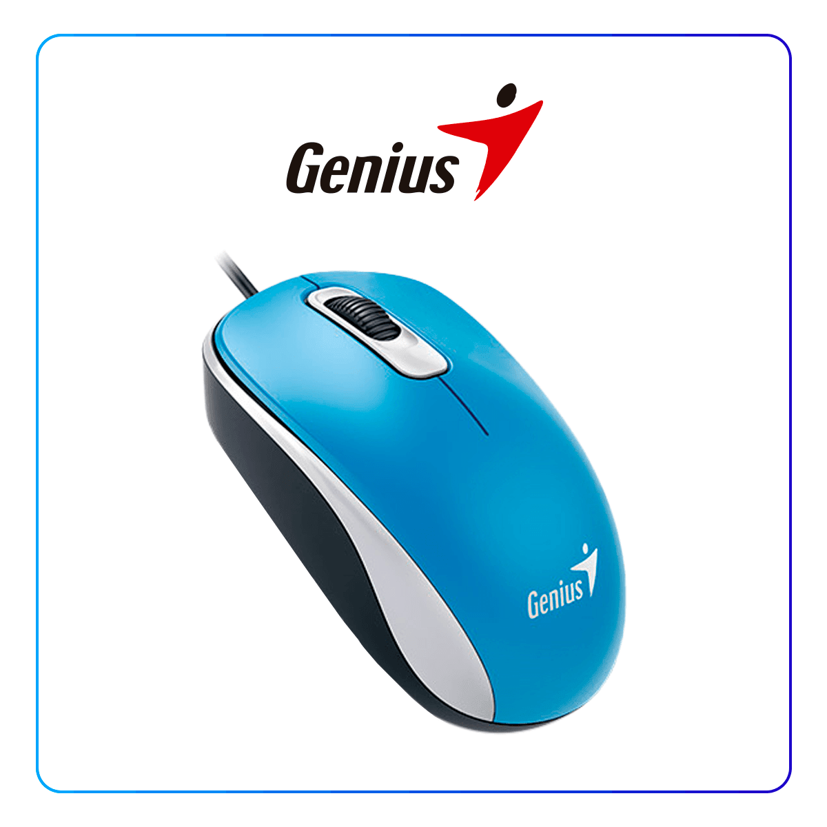 MOUSE GENIUS DX-110 USB OPTICO 1000 DPI BLUE (31010116103) (NT8)3