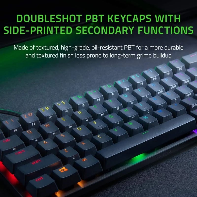 TECLADO RAZER HUNTSMAN MINI CHROMA RGB OPTICAL MECANICO SWITCH PURPURA SP (RZ03-03392900-R311) NT84