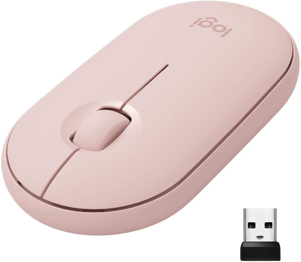 MOUSE LOGITECH PEBBLE M350 INALÁMBRICO ROSADO (910-005769)2