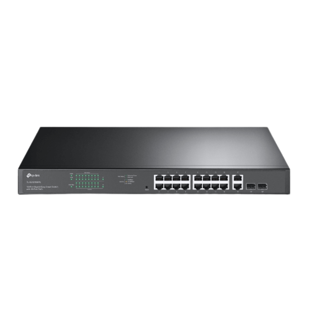 SWITCH TP-LINK 16 PUERTOS CON 2 PUERTOS SFP (TL-SG1218MPE) (NT3) 0