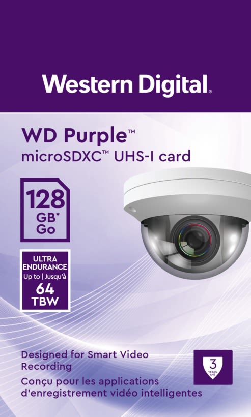MEMORIA MICRO SD 128GB WESTERN DIGITAL PURPLE (WDD128G1P0C-85AEL0) (NT15) 0