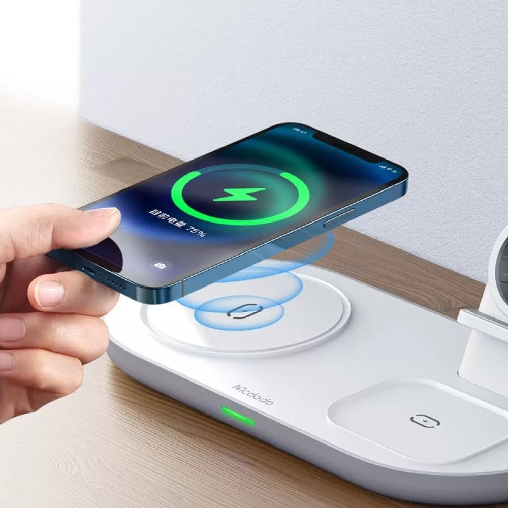 CARGADOR INALAMBRICO MCDODO 3 EN 1 CELULAR/TWS/APPLEWATCH 15W (CH-7062)5