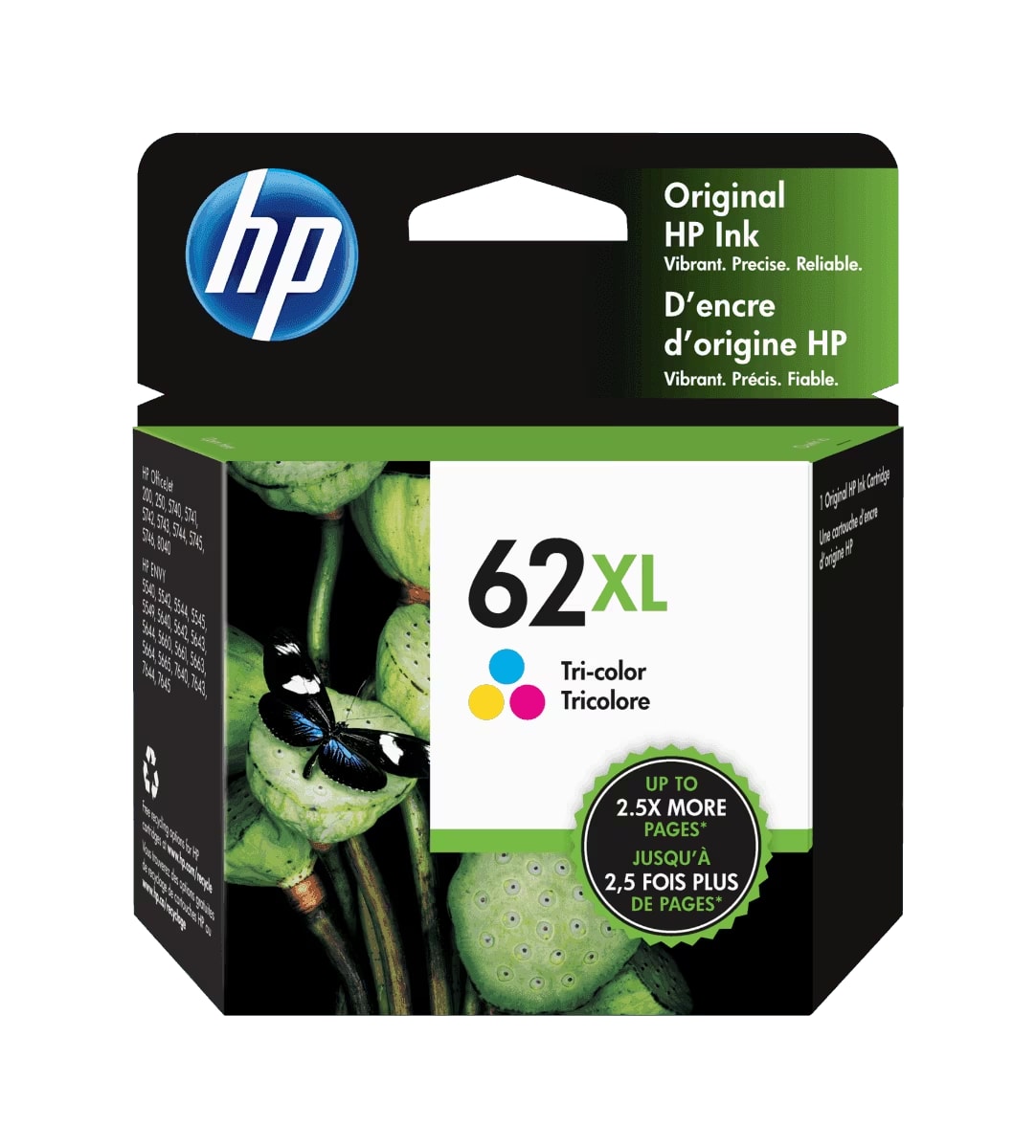CARTUCHO DE TINTA HP 62XL TRICOLOR ORIGINAL OFFICEJET (C2P07AL) (NT18) 0