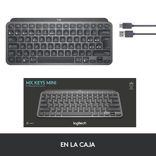 TECLADO LOGITECH MX KEYS MINI MULTI-DEVICE BT ILUMINADO GRAPHITE SP (920-010476) (NT8)4