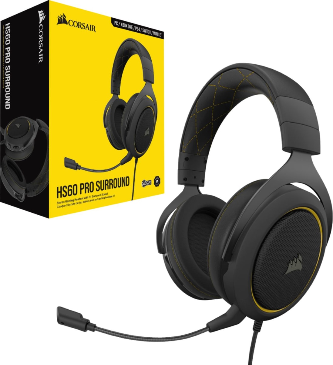 AURICULAR CORSAIR ESTEREO HS60 7.1 AMARILLO (CA-9011214-NA)10