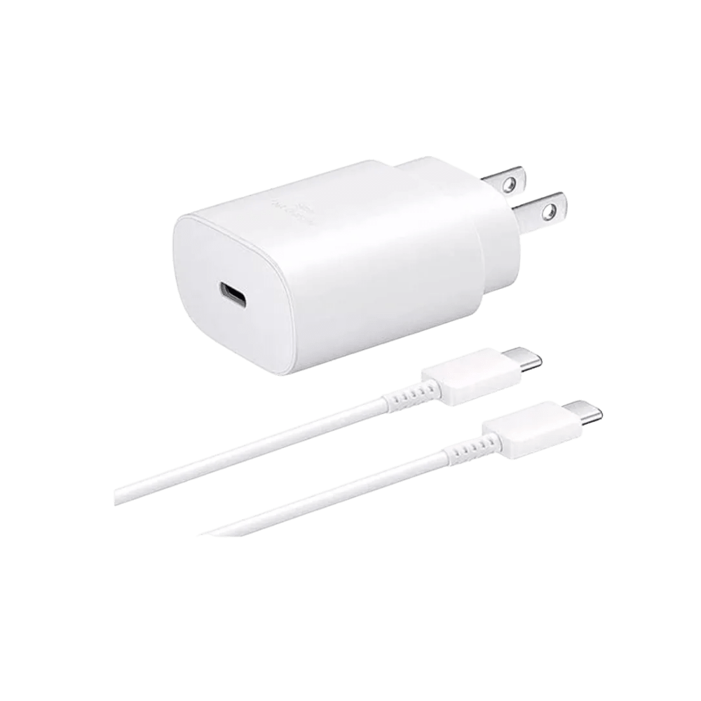 CARGADOR SAMSUNG 25W COLOR BLANCO + CABLE USB-C A USB-C 0