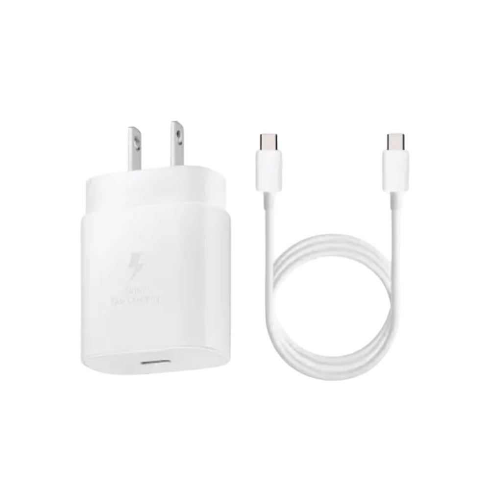 CARGADOR SAMSUNG 25W COLOR BLANCO + CABLE USB-C A USB-C2