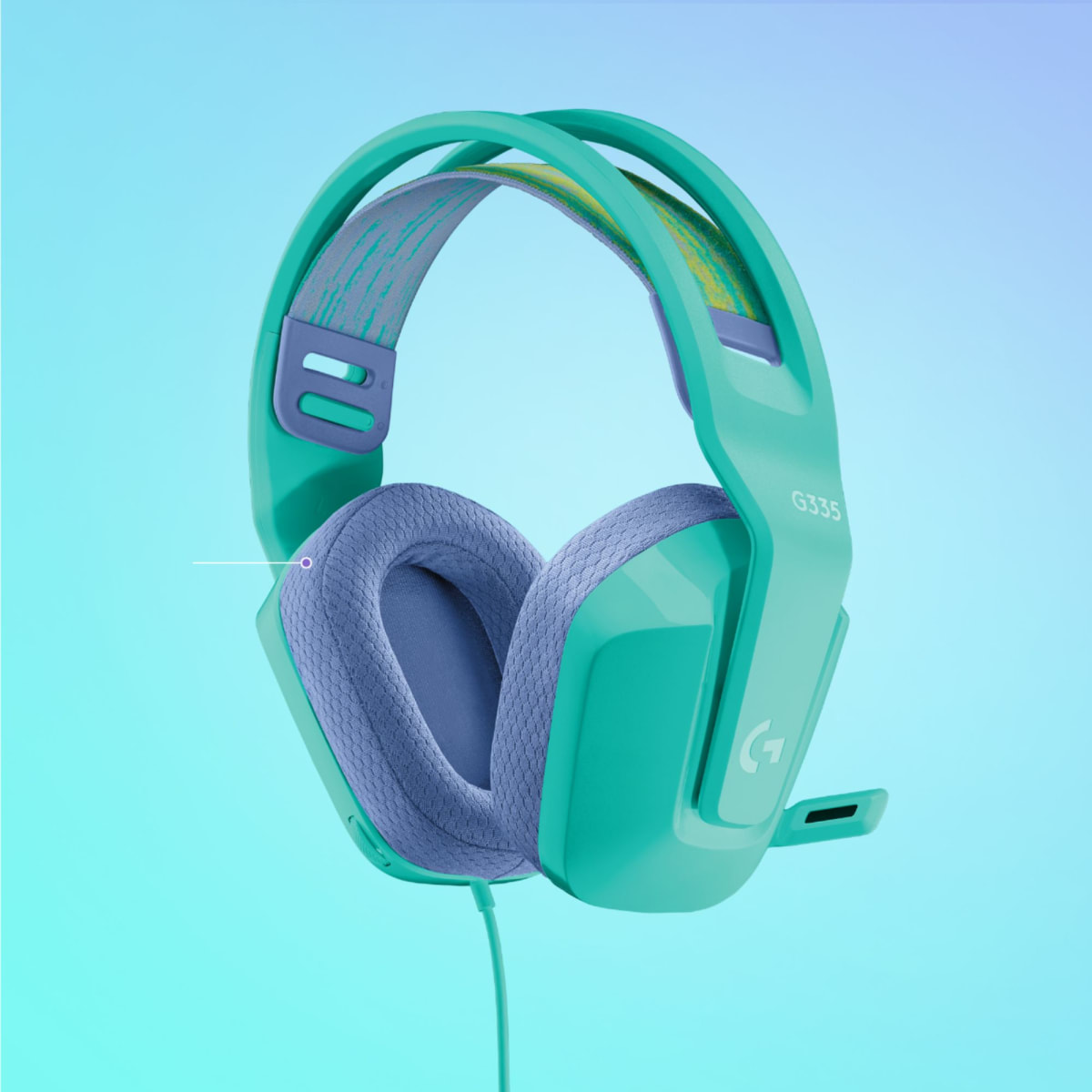 AURICULAR LOGITECH G335 MINT (981-001023)2