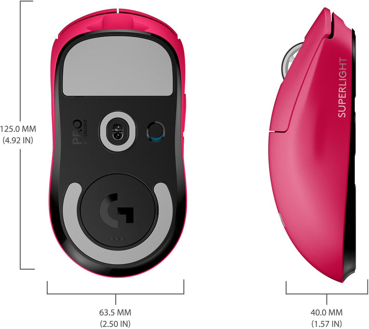 MOUSE LOGITECH G PRO X WIRELESS 25K MAGENTA (910-005954)5