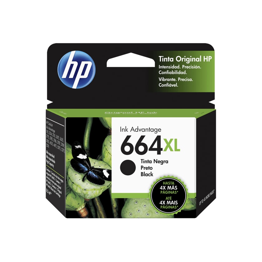 CARTUCHO DE TINTA HP (664XL) NEGRO 480 PGS (F6V31AL) (NT18) 0