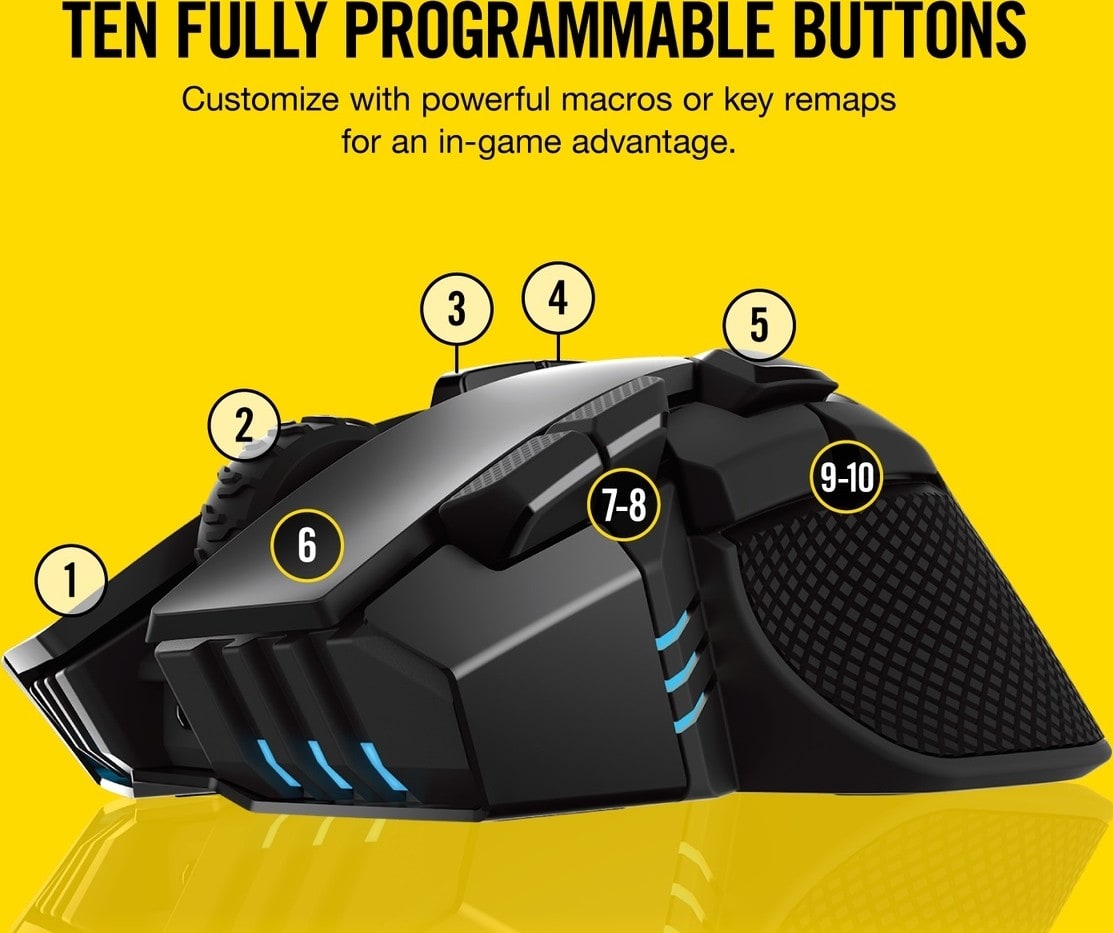 MOUSE CORSAIR IRONCLAW RGB WIRELESS (CH-9317011-NA)7