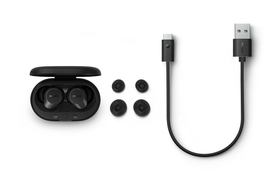 AUDÍFONOS INALÁMBRICOS PHILIPS CON MICROF. USB-C TACTIL BLACK (TAT1209BK) (NT8)4