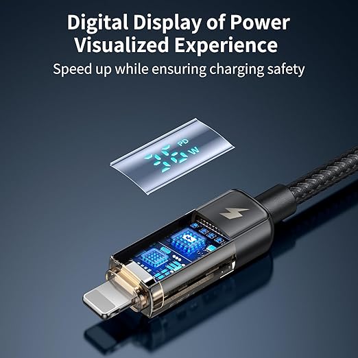 CABLE DE CARGA/DATOS PARA IPHONE MCDODO DIGITAL PRO TIPO-C A LIGHTNING 36W 1.2M AUTOAPAGADO (CA-360)6